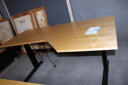 El hæve/sænkebord, 200x100 cm (med ridser)