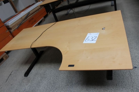 El hæve/sænkebord, 200x120 cm (med ridser)