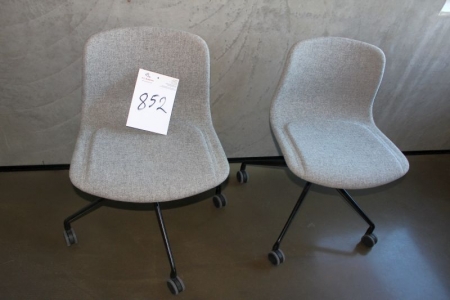 2 stk. kontorstole, Hay AAC15, med quiltet sæde
