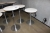 3 pieces. round cafe tables, La Palma. Height adjustable, Ø 60 cm