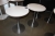 2 pcs. round cafe tables, La Palma. Height adjustable, Ø 60 cm