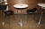 Cafe Table, La Palma + 3 pcs. black stools, Gubi, (Cafe table can be adjusted manually)