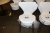 4 pcs. Fritz Hansen 7`er chairs, white