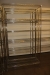 3 pieces. steel shelving, Tubo, including 1 m section. hangers + 2 sections m. shelves, H 220 cm, W 120 cm, D: 35 cm