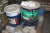 Mixed paint and adhesive (broached)