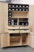 Transport case with closets, 2.2 cm veneer, H 247 cm, D 160 cm, W: 80 cm + key + combination lock (combination lock included) content div. Screws, soldering sticks, tool maker