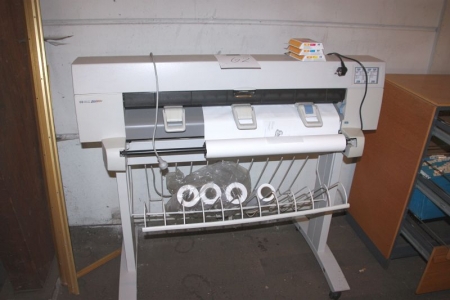 Storformatprinter, HP Designjet 450C + diverse papir og 3 x blækpatron