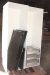 3 x Ikea tall cabinets with doors in high-gloss black, with grip. 3 x drawers
