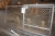 Galvanized gate, height approx 100 cm. 2 shared port, ca. 253 + 100 cm. 2 posts. Key not included