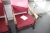2 x armchairs, antique. Cover: wine red velvet