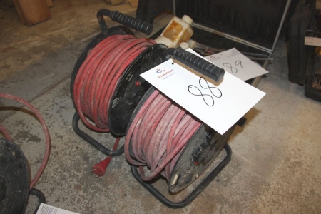 2 x rubber power cable reel, Jo-El, 35 m. NOTE: plug defective