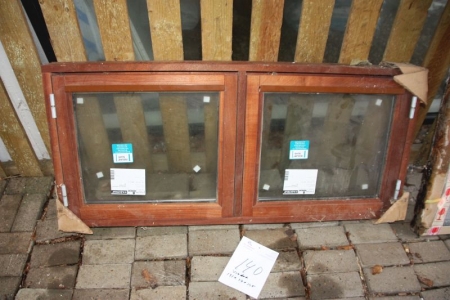 Window, solid wood, hardwood, Kastrup Windows. Sidehung. Width x height x frame width, ca. 131 x 59 x 11.5 cm