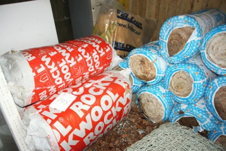 Various insulation: Rockwool and Knauf