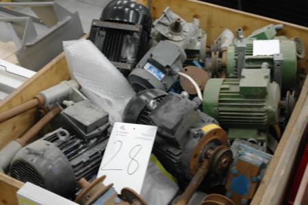 Pallet with div. Electric motors (condition unknown)