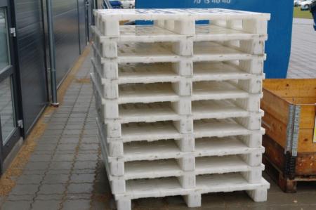 10 stk. Plastpaller, 120x120 cm, godkendt til fødevareindustrien (arkiv billede)