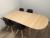 Wegner spisebord i massiv bøg L: 137 cm. b: 90 cm. 2 x tillægsplader a 48 cm. , dvs. fuld længde på 233 cm. (stole medfølger ikke)