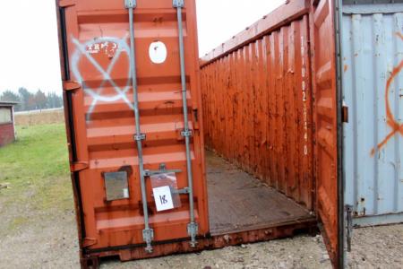 20 feet container without top, wooden base in less good condition