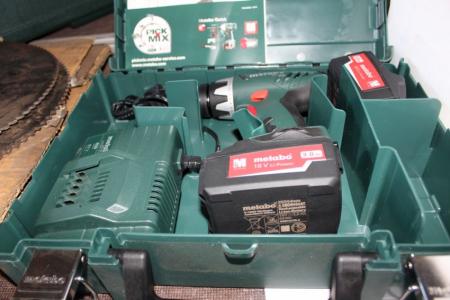 Aku screwdriver, Metabo with 2 batteries and charger, NY