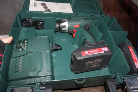 Aku screwdriver, Metabo 18 V with battery and charger NY