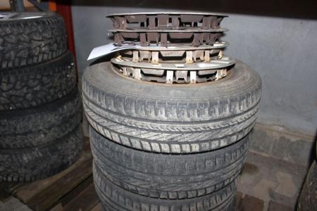 4 tires with rims 165/70 R14 + capsules