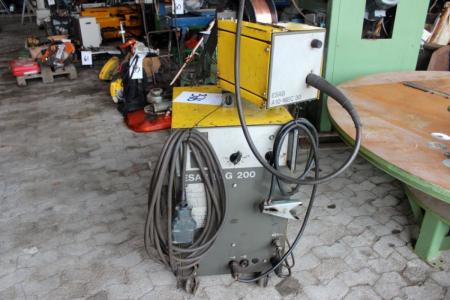 CO2 welding machine, ESAB LAG 200, with pressure gauge 200 Amp