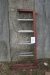 Cantilever rack, height approx 210 cm. 4 branches of 55 cm, stainless, + bottom and top branch. for wall mounting