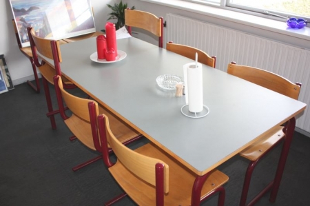 Canteen table with 8 chairs
