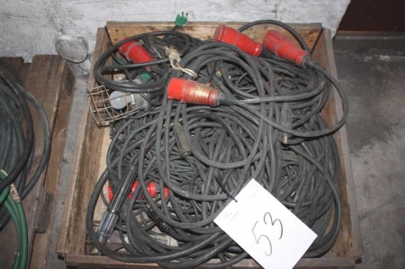 Pallet with various welding hoses, power cables and more