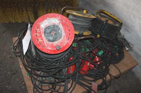 Pallet with cables, cable reels etc. 