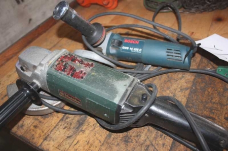 2 angle grinders: Bosch GWS 14-125 + Metabo 180