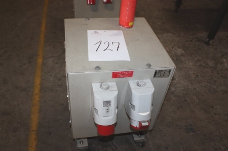Frequency transformer: must only be connected to 3x230 volt (n). Outlet: Michael Riedel type 11.1 DRUE 5000 SPAR