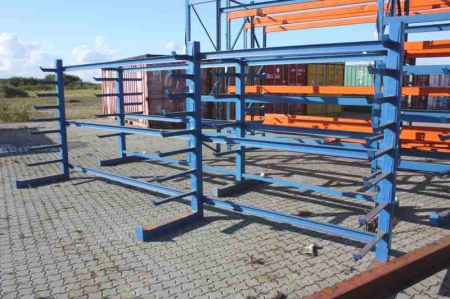 Single sided cantilever rack, length: 6 meters