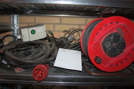 Cable reel and power cables