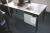 2 stk. skriveborde (Scanform) + kontorstol + køreunderlag + bogreol (Scanform)
