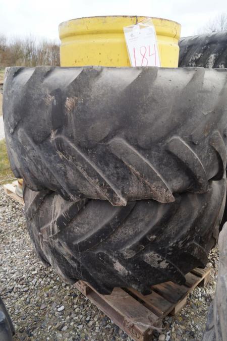 Michelin tires, 600/65 - r28 x m28, with wheels twin wheels