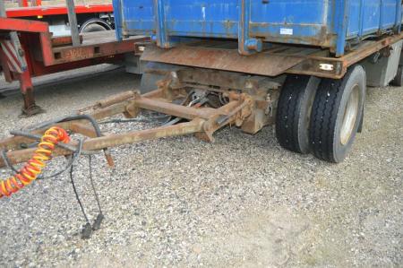 Nopa 3-axle container trailer. Year: 08-001-1999. License plate: PP8694. Signed off. Brakes not tested