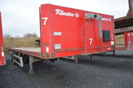 HRD 2-axle open cíty-trailer with headboard. Year 20-01-1999. Identification No .: W09NTZ232WEN10420. License number BG5709. Brakes not tested