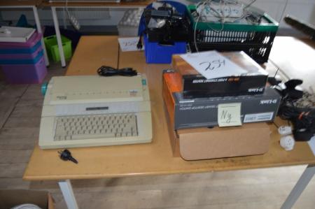 3 x router, unused + electric typewriter