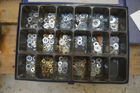 Assortments, Berner, with facet cut and spring washers + assortment box, Berner, with splitter + assortment box, Berner, with fiber rings