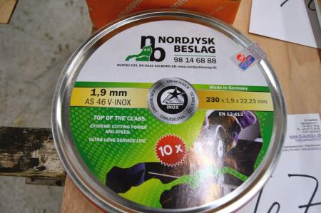 10 pcs. cutting discs, 1.9 mm, ø 230 mm x 1,9x22,34 mm