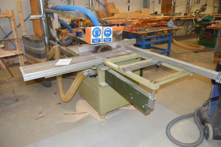 Panel saw, SCM S125W. Sliding bed + bevel + scoring blade. Extraction to the damper included. Must be removed by the buyer