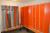 2 x 4 room locker cabinets with bench + 2 x 3-room locker create + 1 x 1-room locker cabinet