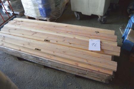 Pallet with 4 unused, unpainted interior doors. Size, wxh about 83 x 204