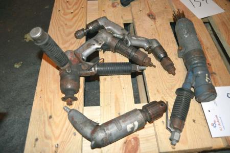 Werkzeuge Air: Nadel Hammer + Schleifer + 4 x Schraubendreher. ungetestet