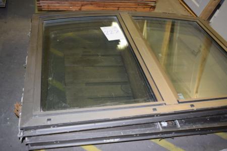 2 stk. vinduer med buet top B:89 H:165 cm ca. mål