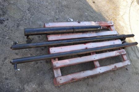 3 hydraulic cylinders: 2 pcs. 195 x 55 and 1. 110 x 85