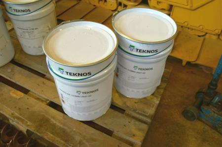 2 x 20 liter machine paint, Teknos, RAL 7016 (gray), unused