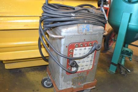 Stick welding rectifier, 50-200 Amp. Runs perfect. Including a box electrodes