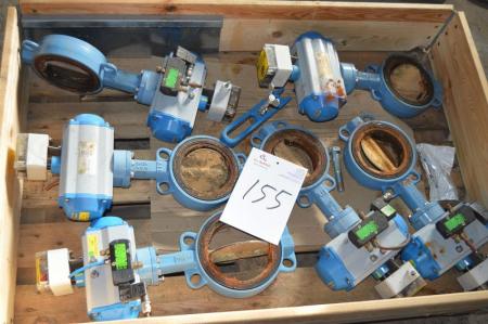 Pallet with 6 x butterfly valves, DN 125
