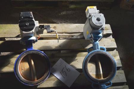 Pallet with 2 x butterfly valves, DN 200, AMRI